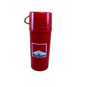 Vintage 11" Marlboro Aladdin's Thermal Insulated Bottle Travel Mug 1 Quart RARE